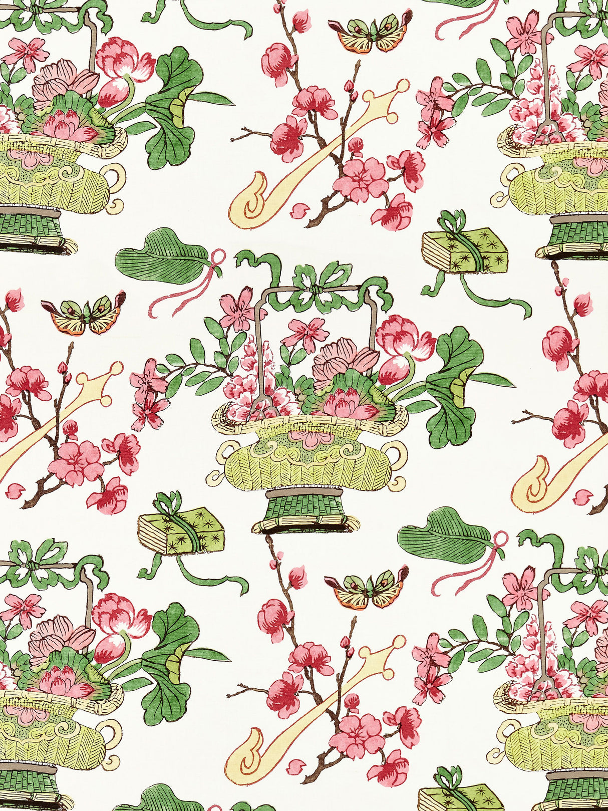 Scalamandre SC 000116591 SPRING SHANGHAI BLOSSOMS Fabric - Eade's Wallpaper
