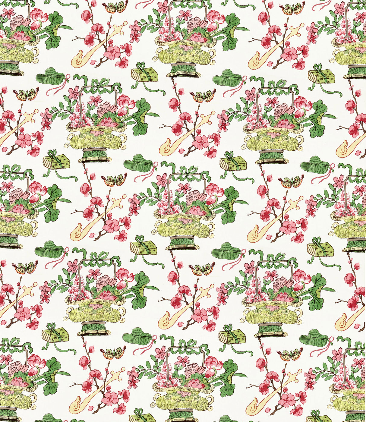 Scalamandre SC 000116591 SPRING SHANGHAI BLOSSOMS Fabric - Eade's Wallpaper