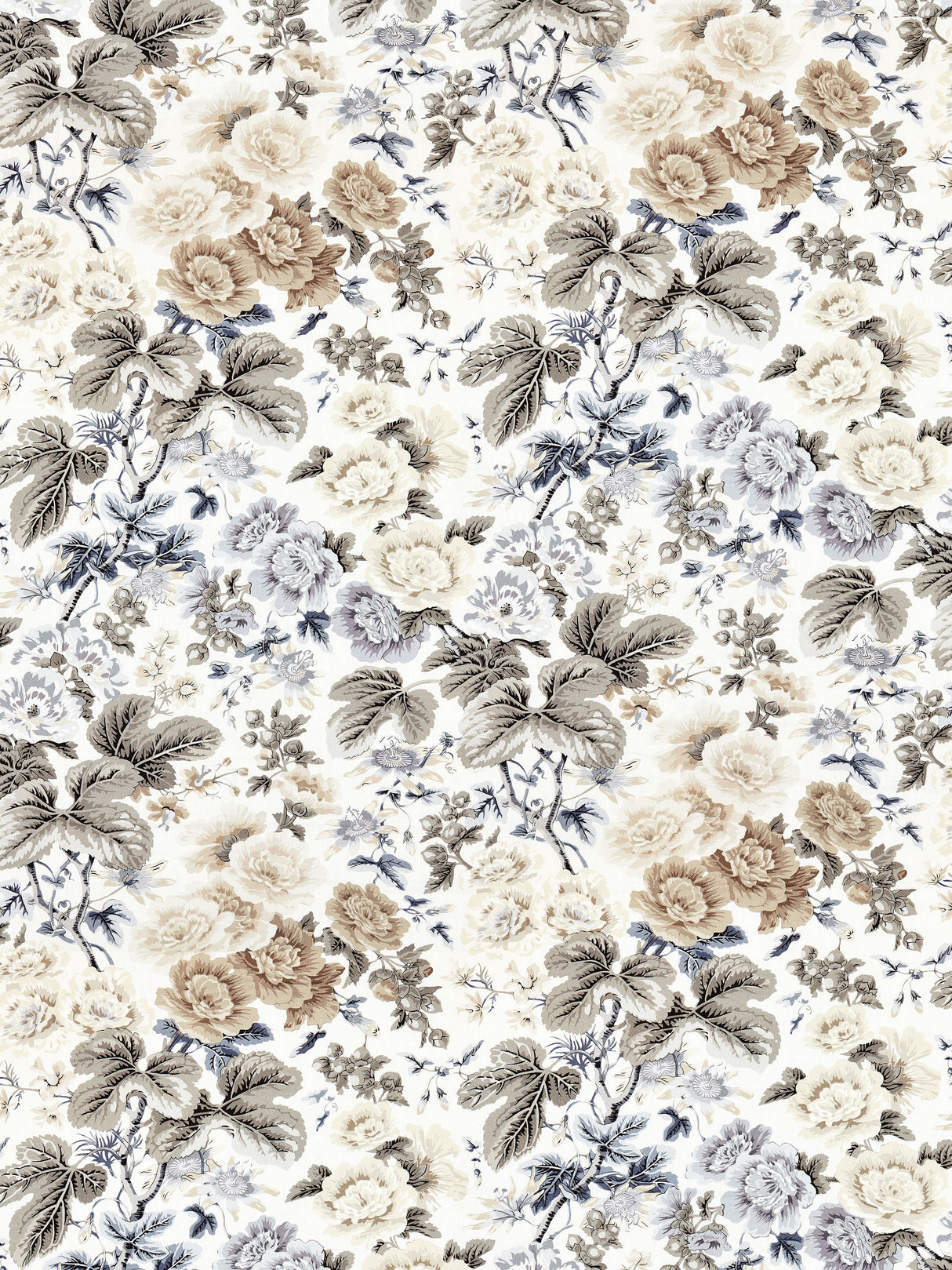 Scalamandre SC 000116595 WINTER SKY HIGHGROVE LINEN PRINT Fabric - Eade's Wallpaper