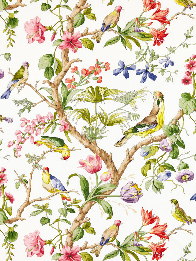 Scalamandre SC 000116600 IVORY BELIZE PRINT Fabric - Eade's Wallpaper
