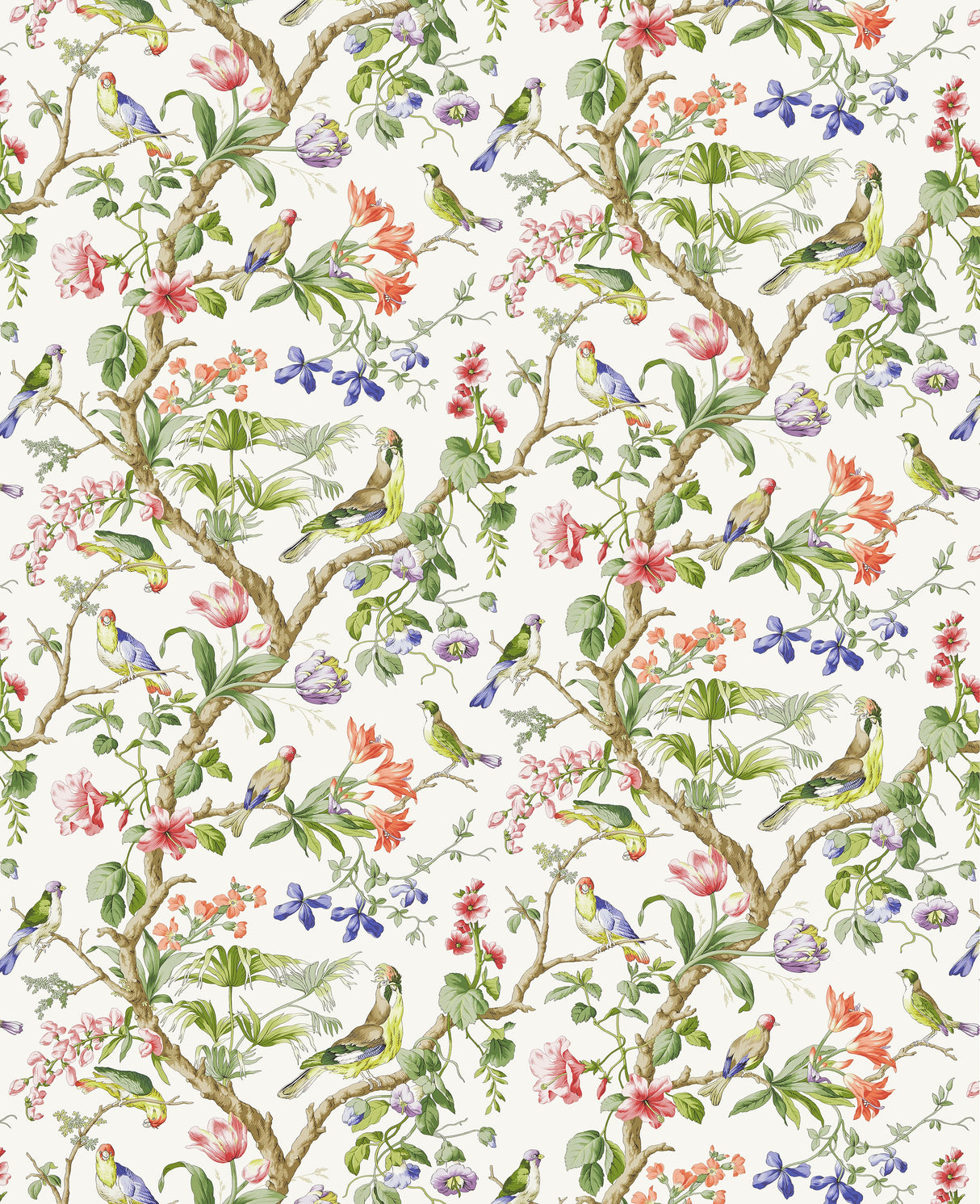 Scalamandre SC 000116600 IVORY BELIZE PRINT Fabric - Eade's Wallpaper