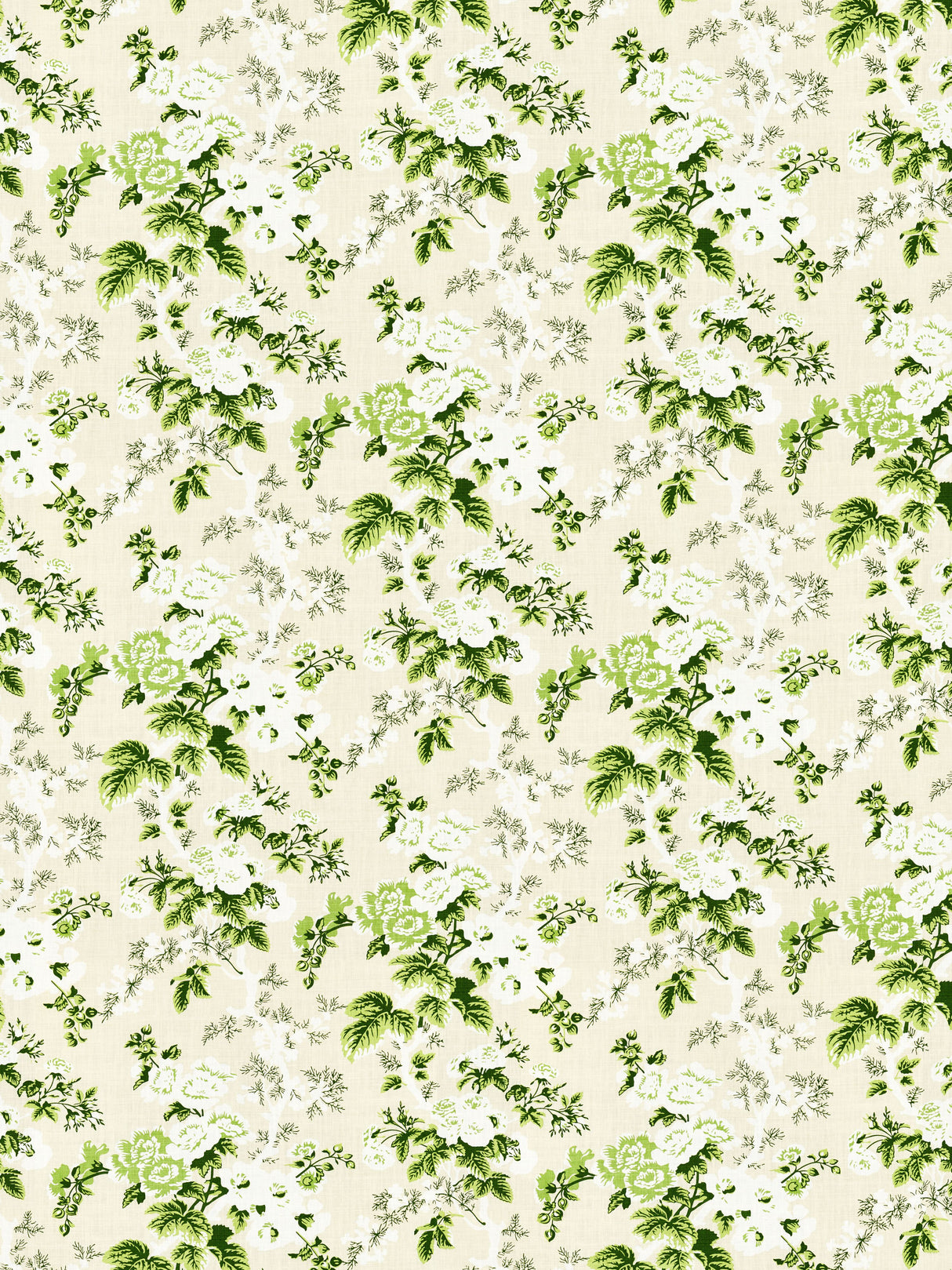 Scalamandre SC 000116602 VERDURE ASCOT LINEN PRINT Fabric - Eade's Wallpaper