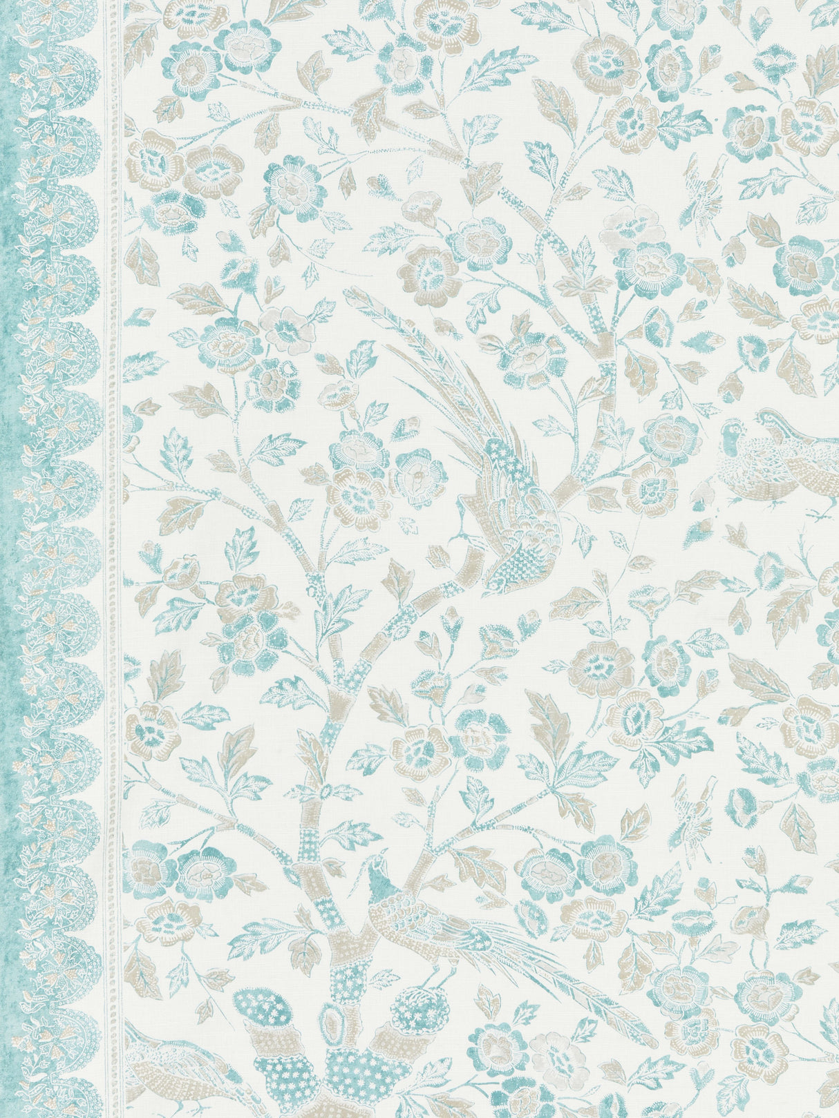 Scalamandre SC 000116625 MISTY ISLAND ANISSA PRINT Fabric - Eade's Wallpaper