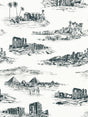 Scalamandre SC 000116635 INK CAIRO TOILE Fabric - Eade's Wallpaper