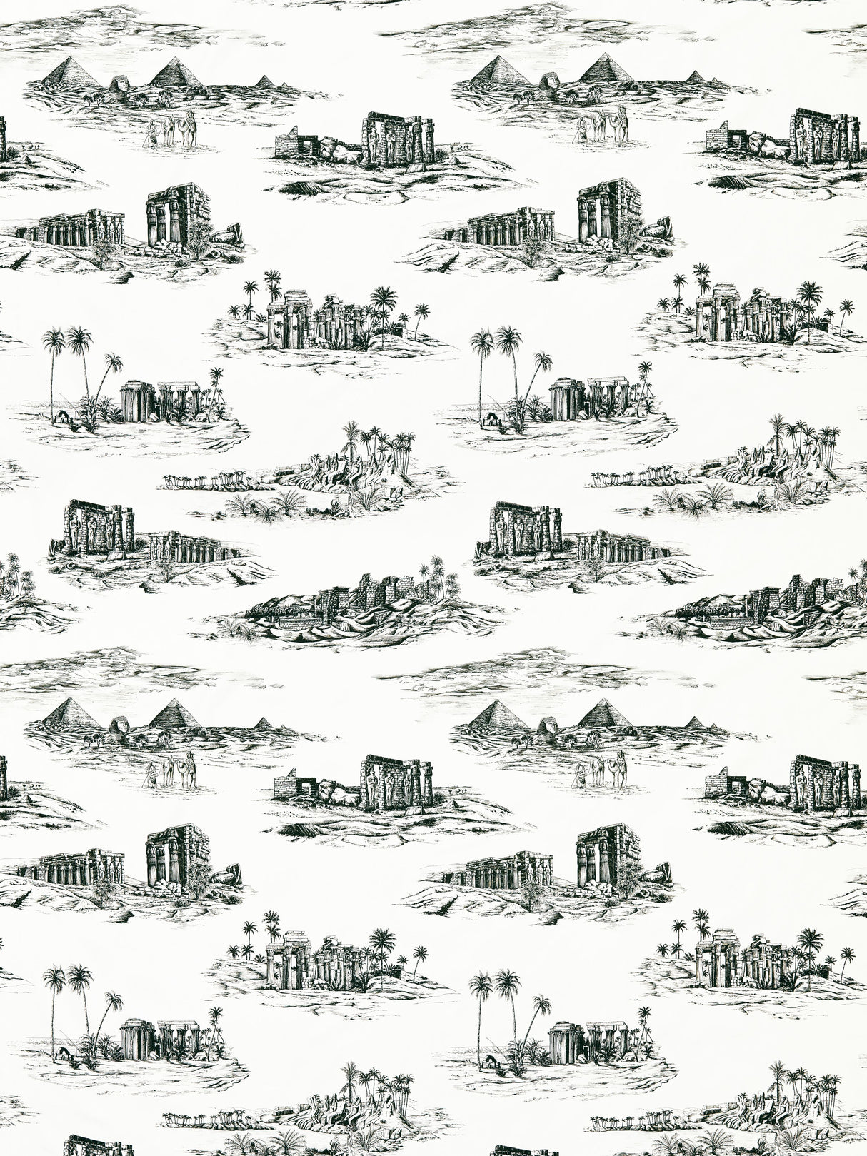 Scalamandre SC 000116635 INK CAIRO TOILE Fabric - Eade's Wallpaper