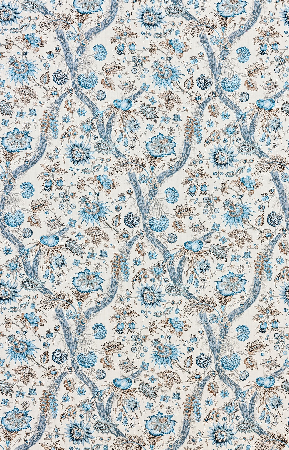 Scalamandre SC 000116647 WATER'S EDGE FLEURS TROPICALES Fabric - Eade's Wallpaper