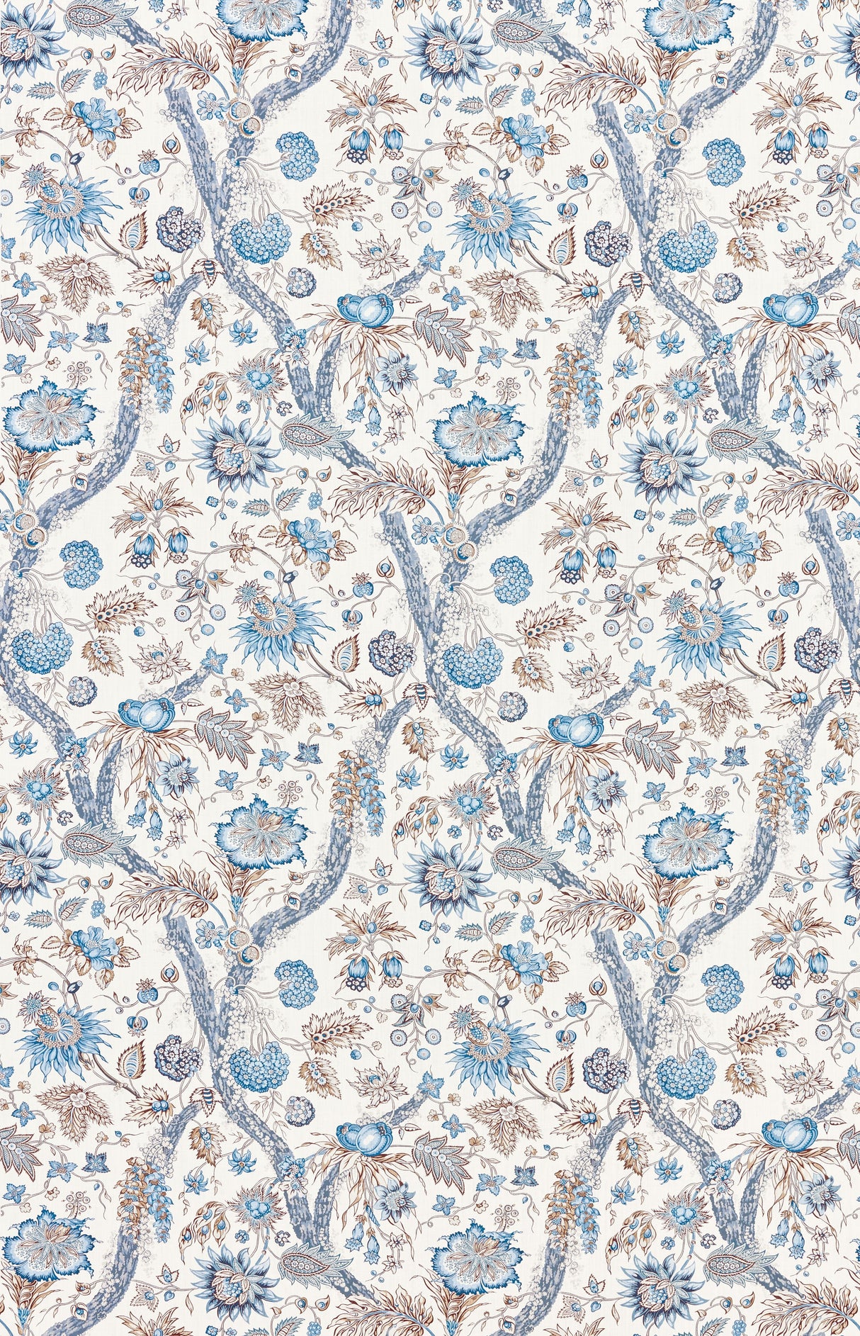 Scalamandre SC 000116647 WATER'S EDGE FLEURS TROPICALES Fabric - Eade's Wallpaper
