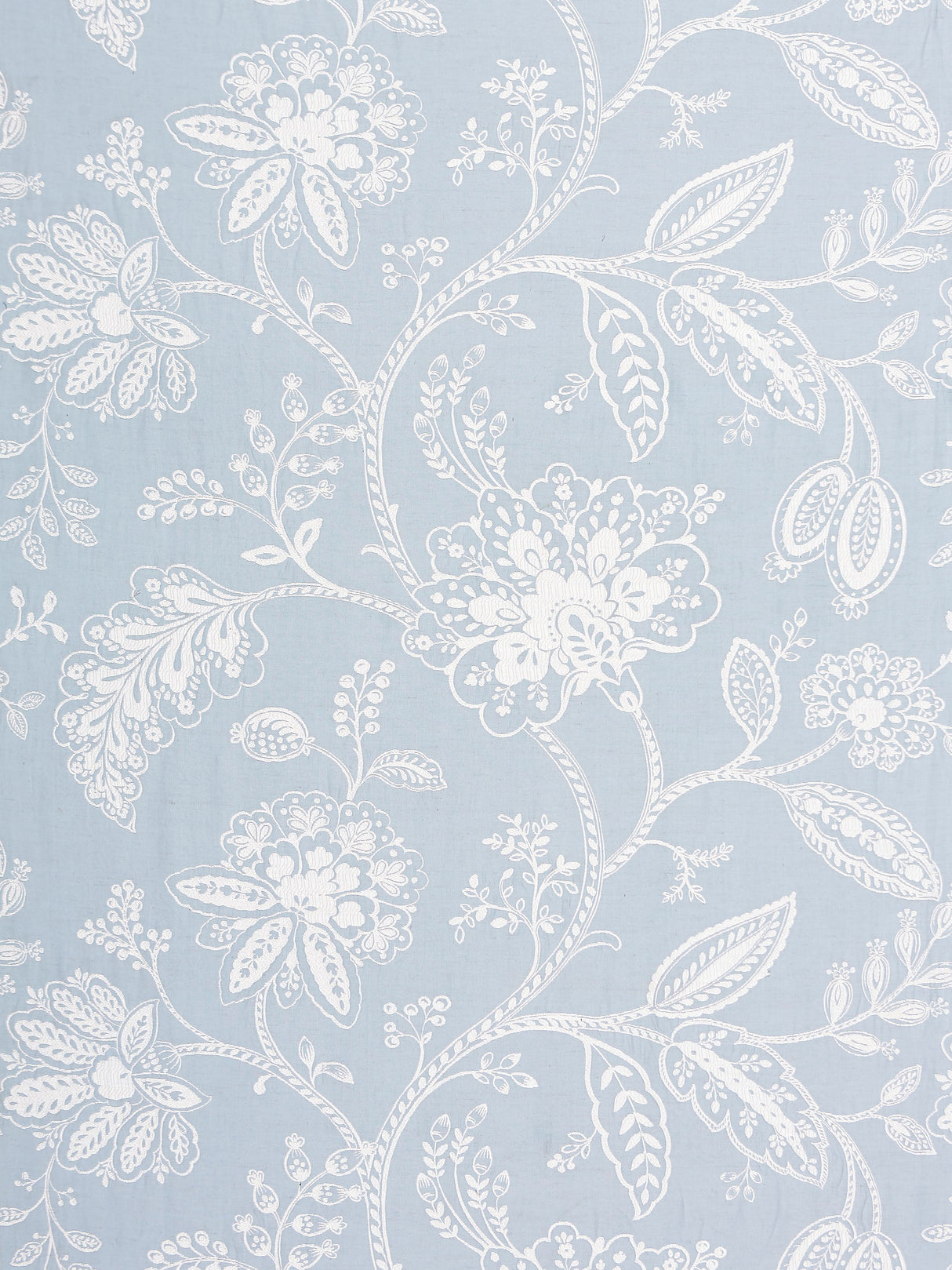 Scalamandre SC 000127011 SKY KAVERI VINE Fabric - Eade's Wallpaper