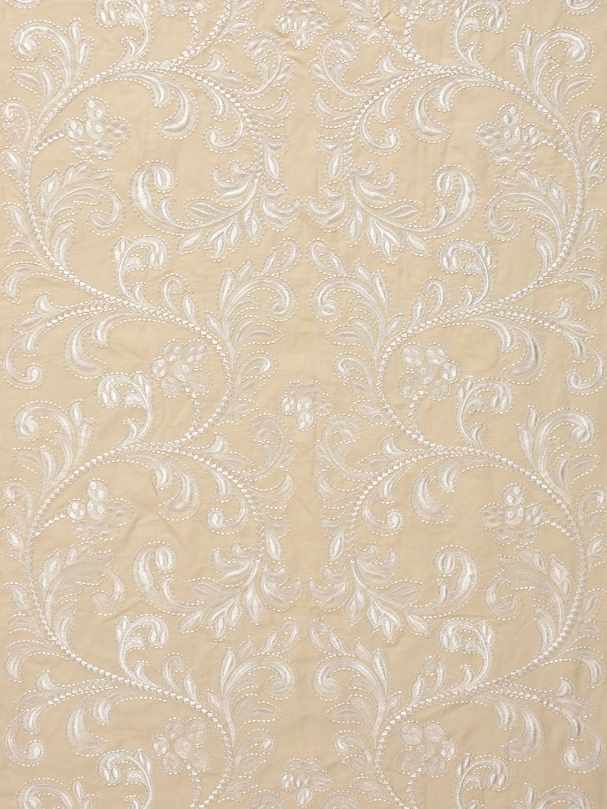 Scalamandre SC 000127029 CHARDONNAY CHIARA EMBROIDERY Fabric - Eade's Wallpaper