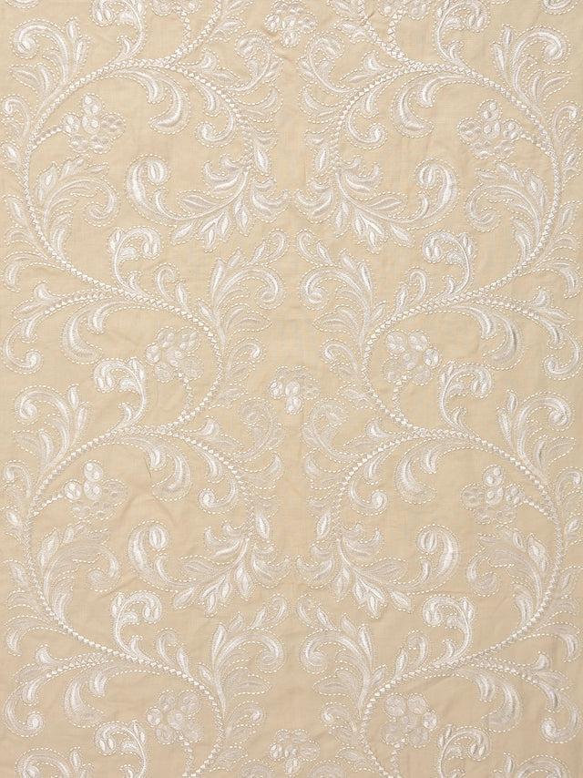Scalamandre SC 000127029 CHARDONNAY CHIARA EMBROIDERY Fabric - Eade's Wallpaper