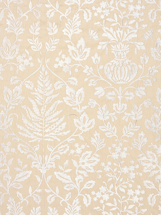 Scalamandre SC 000127032 SAND SHALIMAR EMBROIDERY Fabric - Eade's Wallpaper