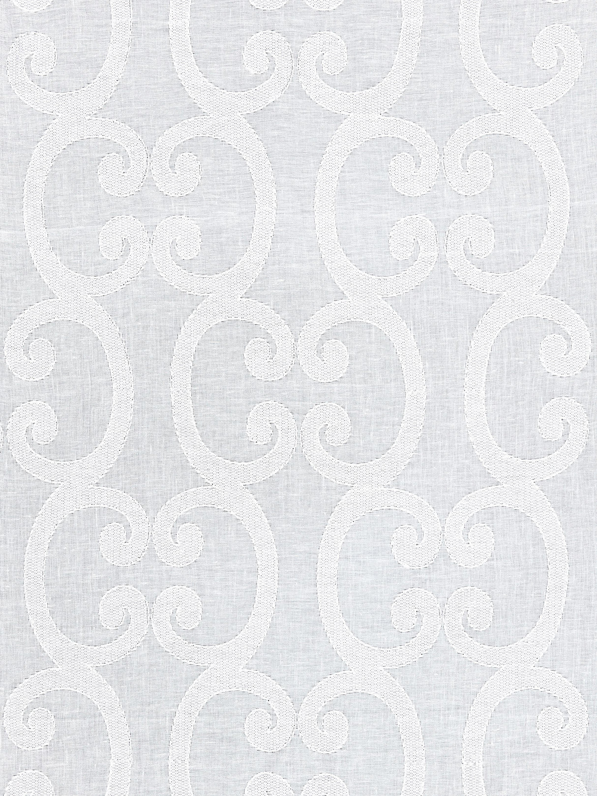 Scalamandre SC 000127040 SNOW ORNAMENTO SHEER Fabric - Eade's Wallpaper