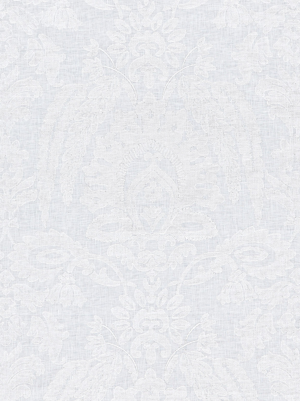 Scalamandre SC 000127053 SNOW LIA DAMASK SHEER Fabric - Eade's Wallpaper