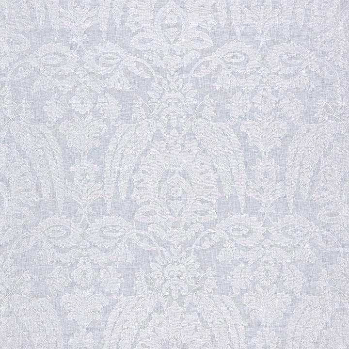 Scalamandre SC 000127053 SNOW LIA DAMASK SHEER Fabric - Eade's Wallpaper