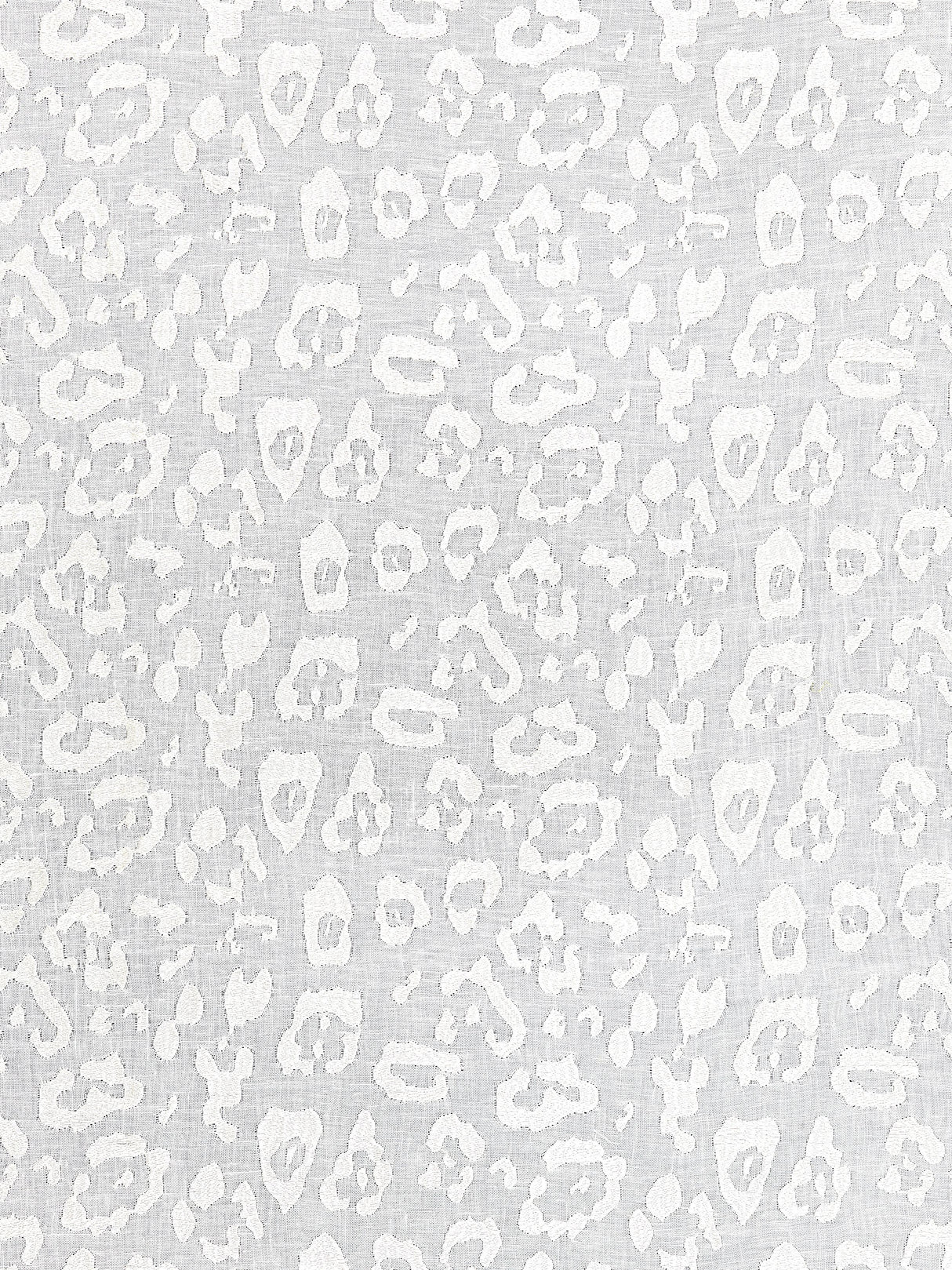 Scalamandre SC 000127054 IVORY LEOPARD LINEN SHEER Fabric - Eade's Wallpaper