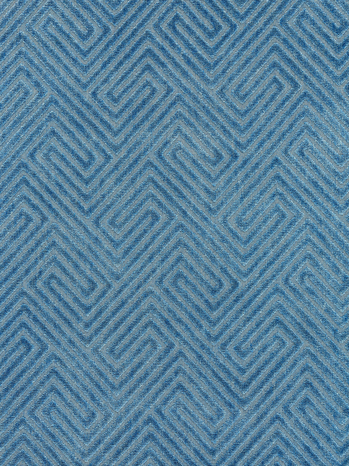 Scalamandre SC 000127060 DENIM MEANDER VELVET Fabric - Eade's Wallpaper