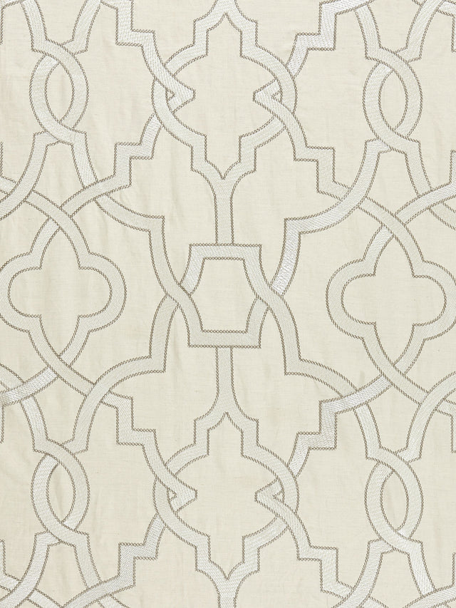 Scalamandre SC 000127073 ALABASTER DAMASCUS EMBROIDERY Fabric - Eade's Wallpaper
