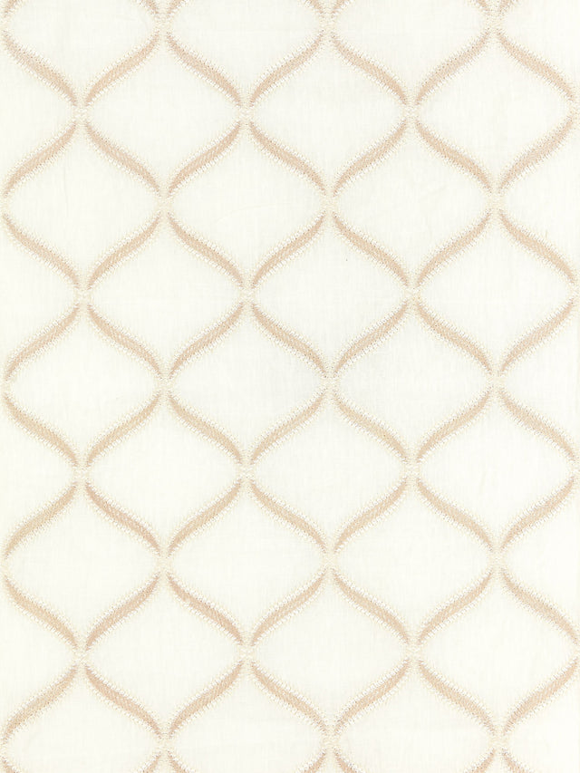 Scalamandre SC 000127074 BISQUE RONDURE EMBROIDERY Fabric - Eade's Wallpaper