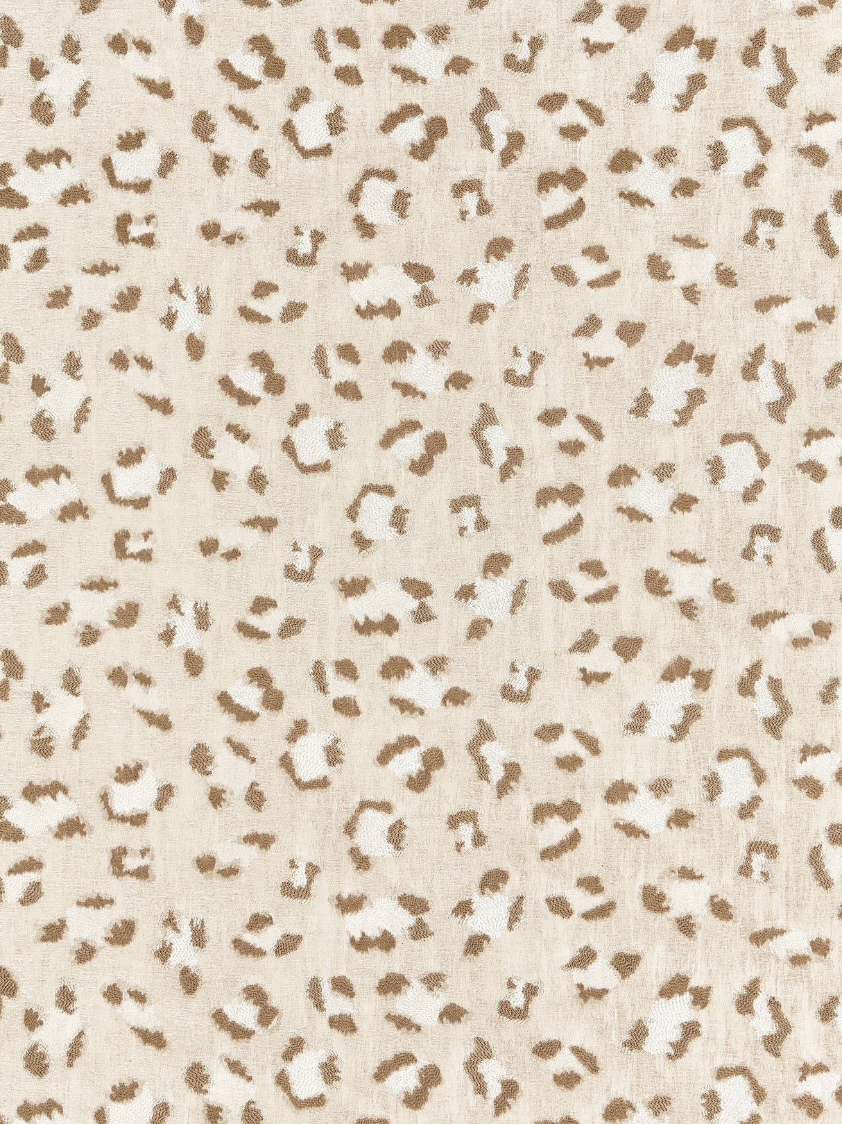 Scalamandre SC 000127075 CAMEL ON CREAM BRODERIE LEOPARD Fabric - Eade's Wallpaper