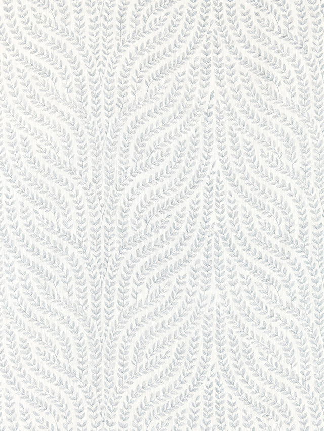 Scalamandre SC 000127125 AQUAMARINE WILLOW VINE EMBROIDERY Fabric - Eade's Wallpaper