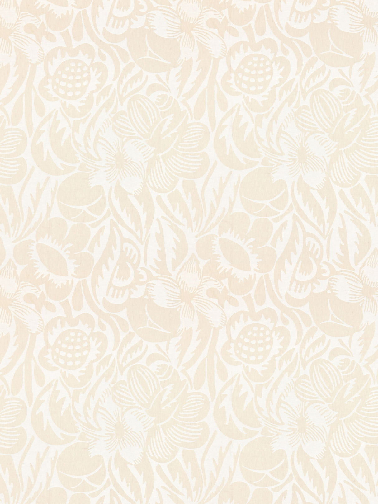 Scalamandre SC 000127131 LINEN DECO FLOWER Fabric - Eade's Wallpaper
