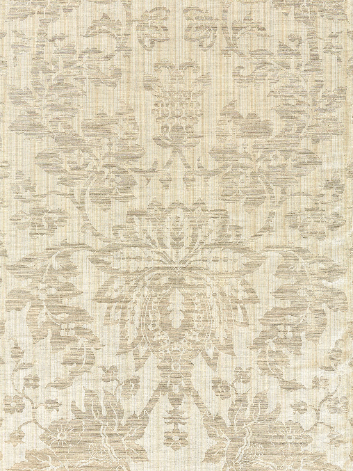 Scalamandre SC 000127136 CHAMPAGNE METALLINE DAMASK Fabric - Eade's Wallpaper