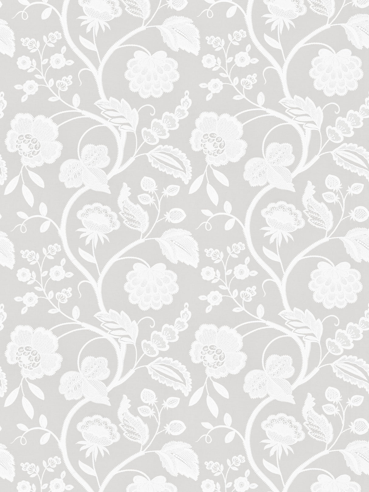 Scalamandre SC 000127151 FLAX KENSINGTON EMBROIDERY Fabric - Eade's Wallpaper