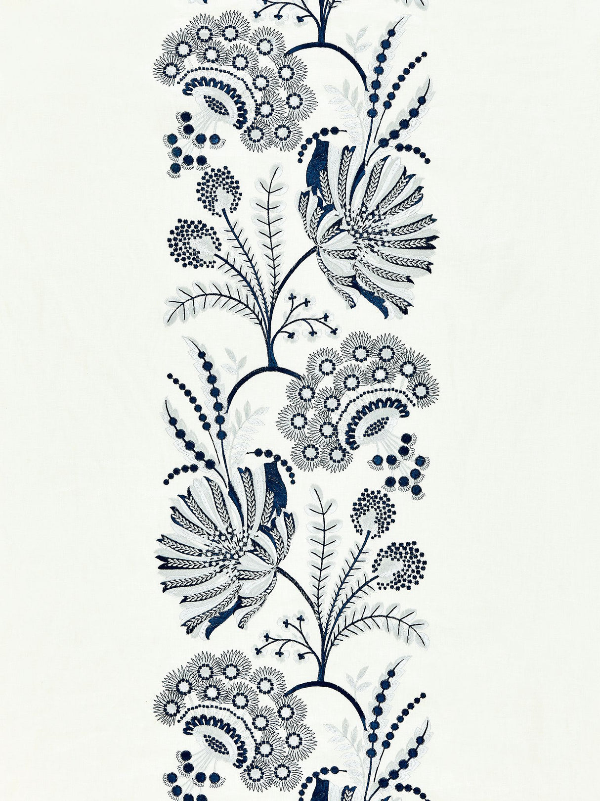 Scalamandre SC 000127162 PORCELAIN ANNELISE EMBROIDERY Fabric - Eade's Wallpaper