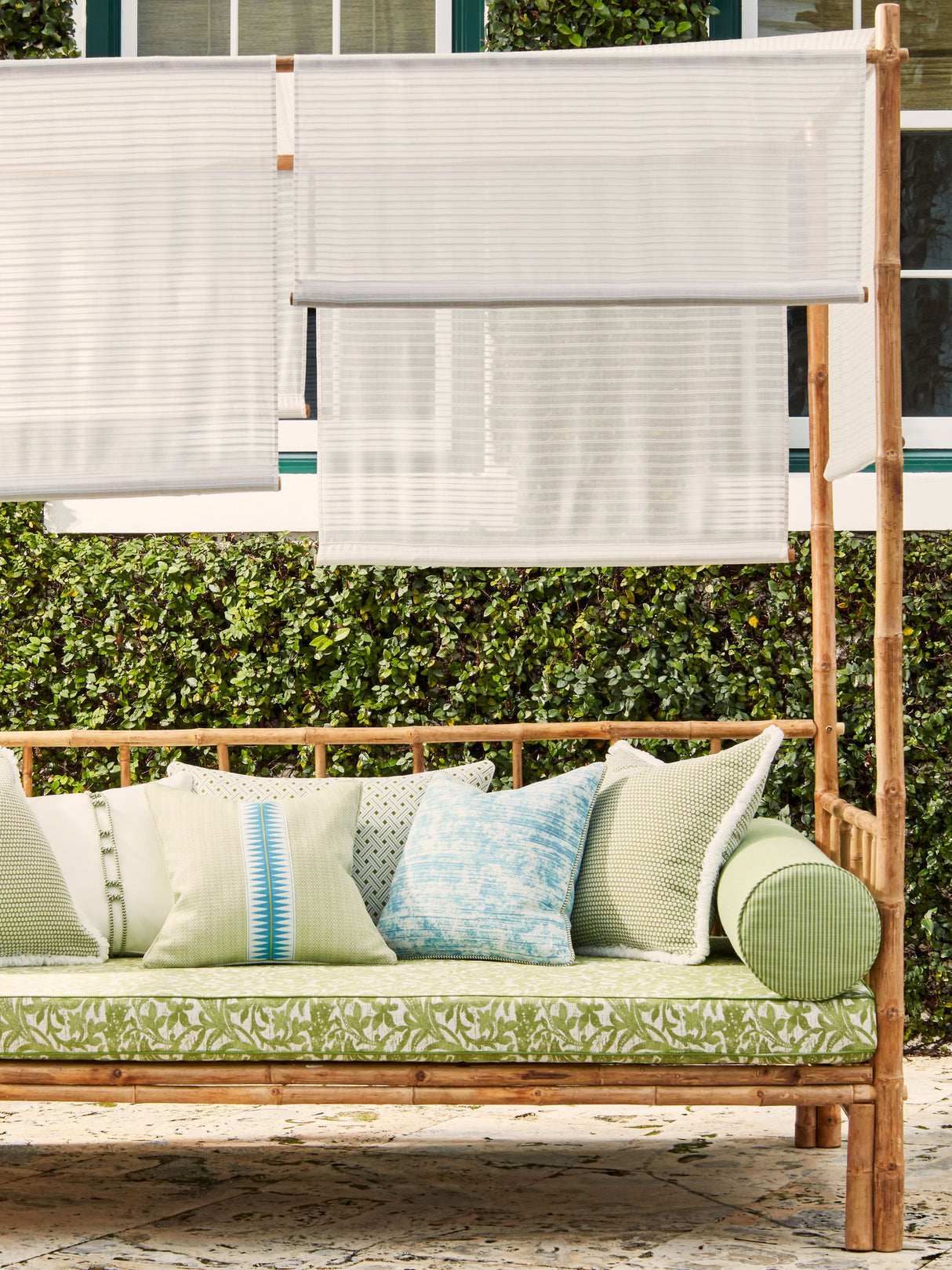 Scalamandre SC 000127200 WHELK HARBOR STRIPE SHEER Fabric - Eade's Wallpaper