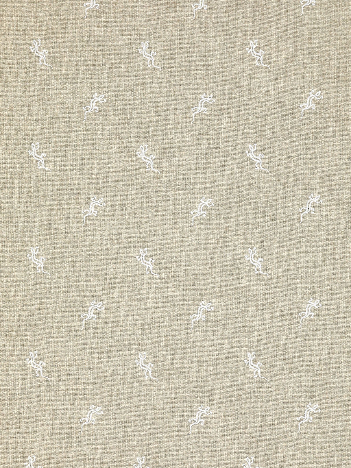 Scalamandre SC 000127319 LIMESTONE GECKO EMBROIDERY - OUTDOOR Fabric - Eade's Wallpaper