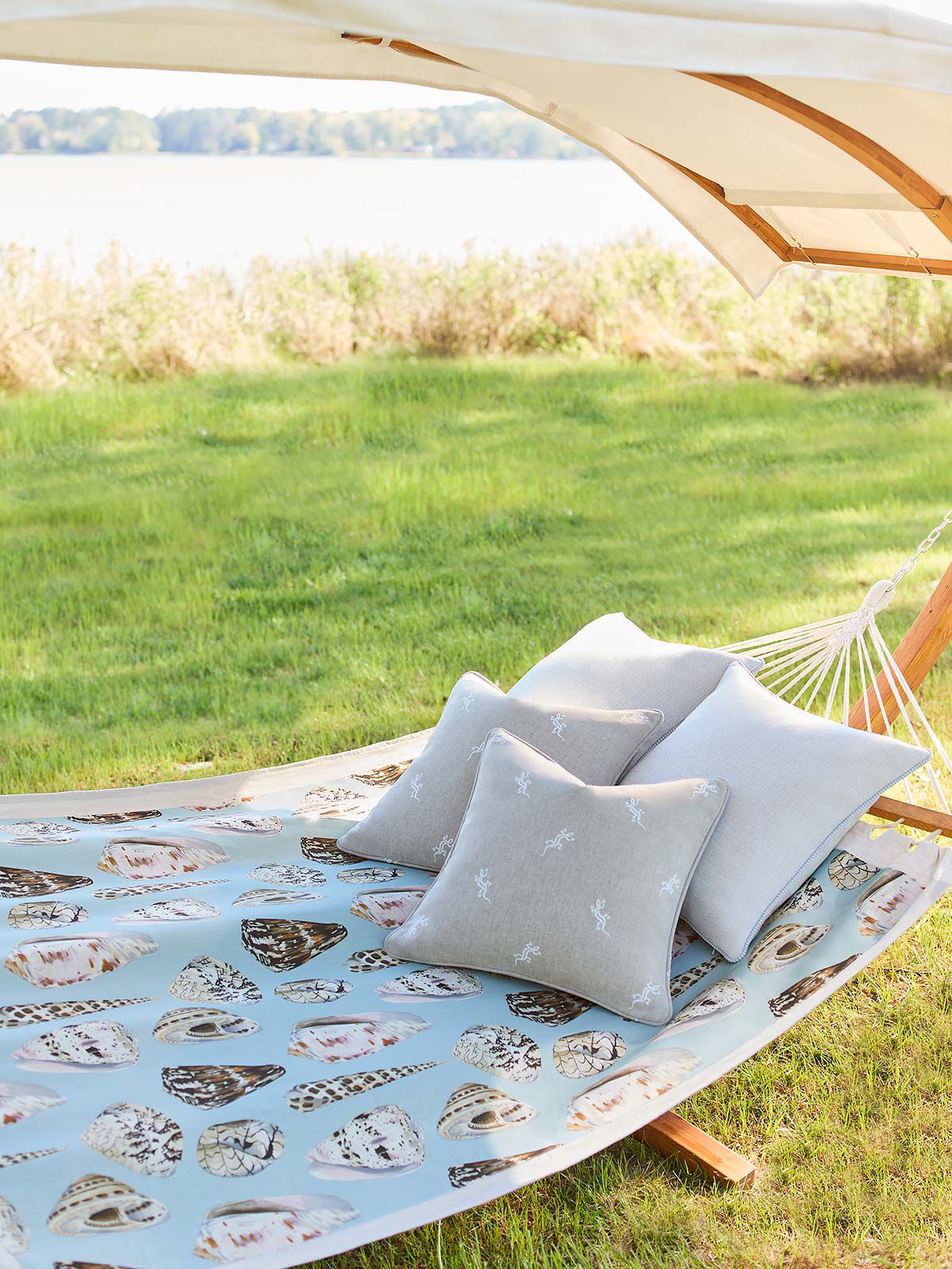 Scalamandre SC 000127319 LIMESTONE GECKO EMBROIDERY - OUTDOOR Fabric - Eade's Wallpaper