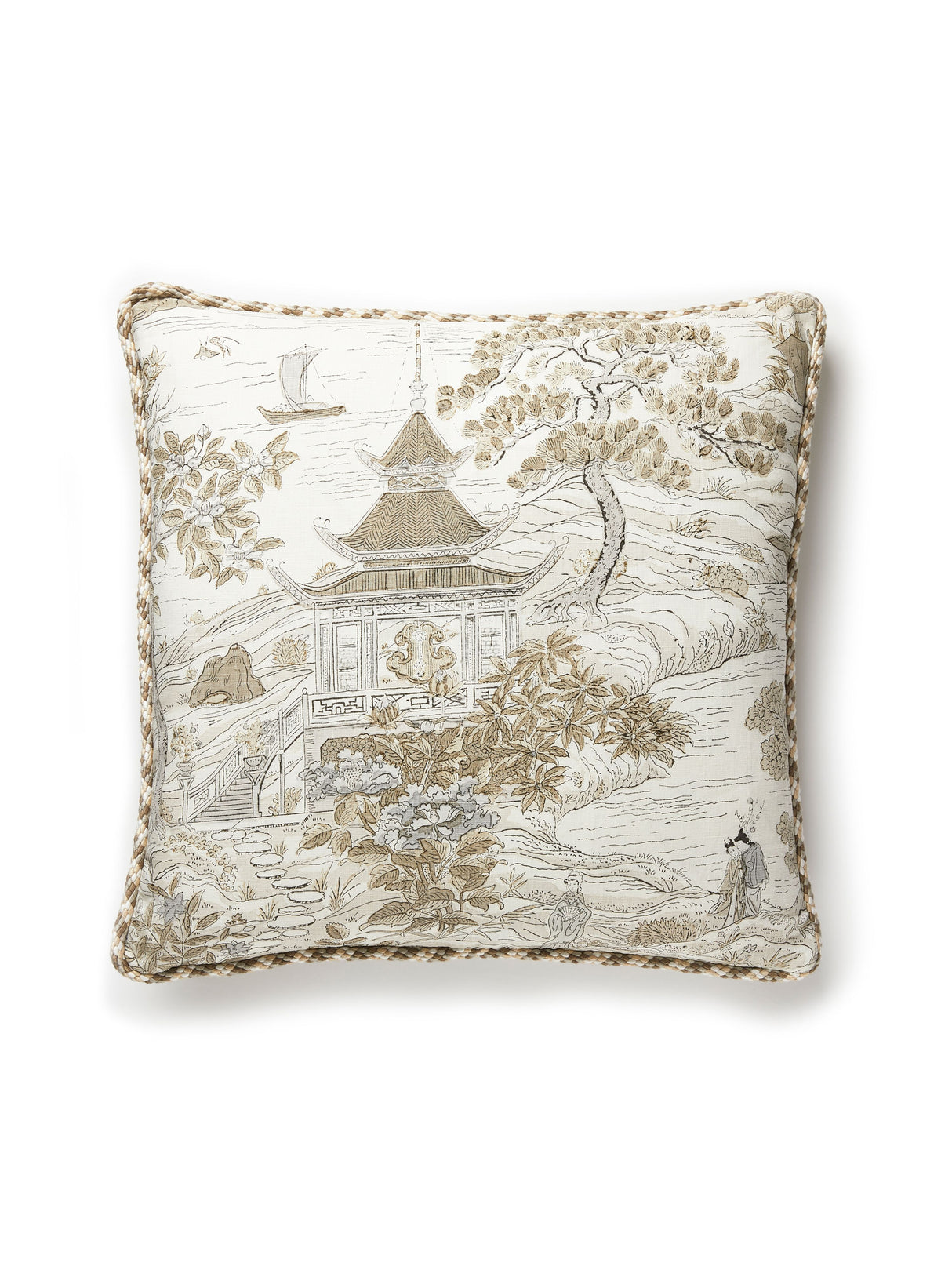 Scalamandre SC 0001SATOPILL SATOMI HAND BLOCK PRINT PILLOW -