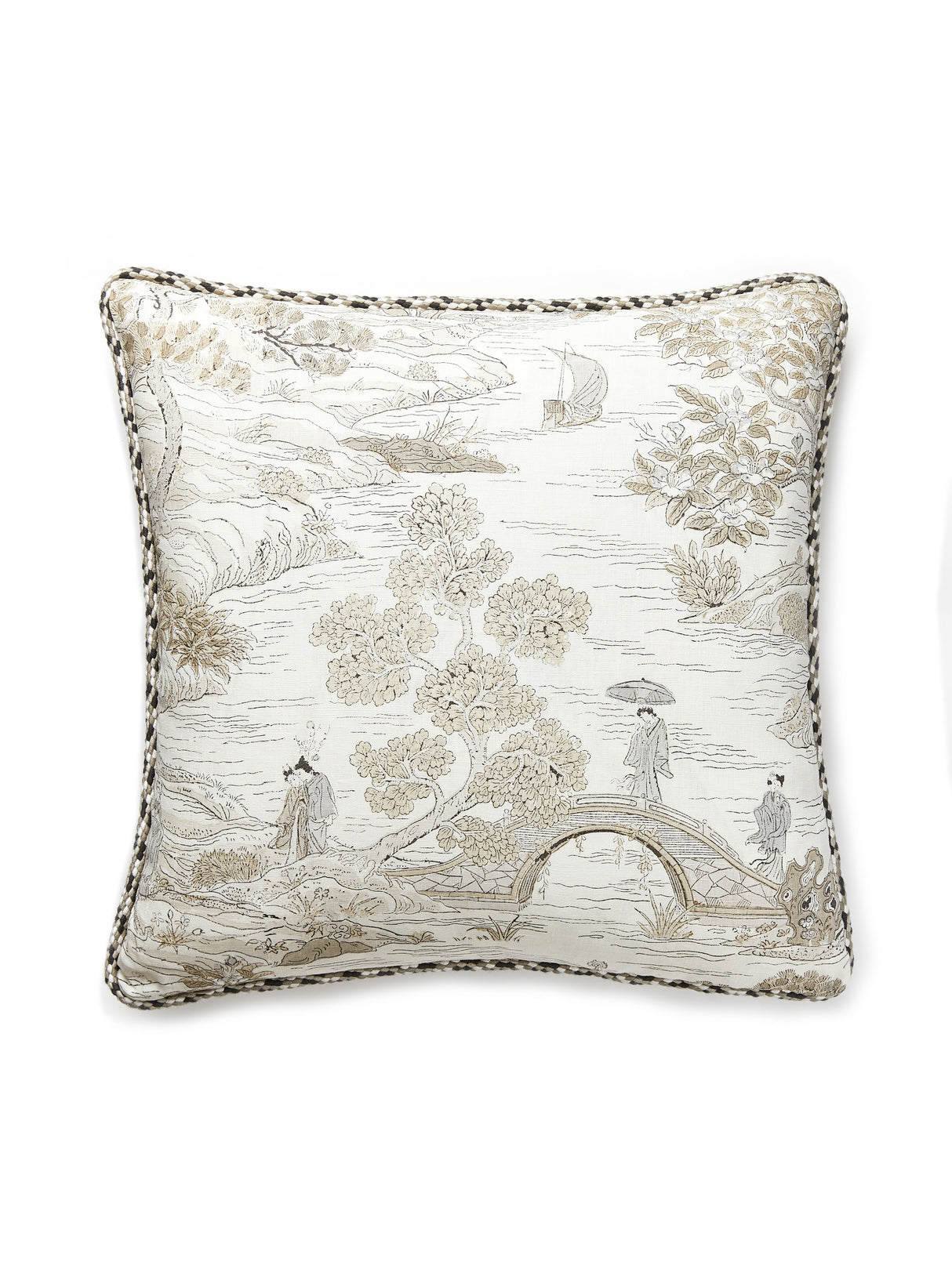 Scalamandre SC 0001SATOPILL SATOMI HAND BLOCK PRINT PILLOW -