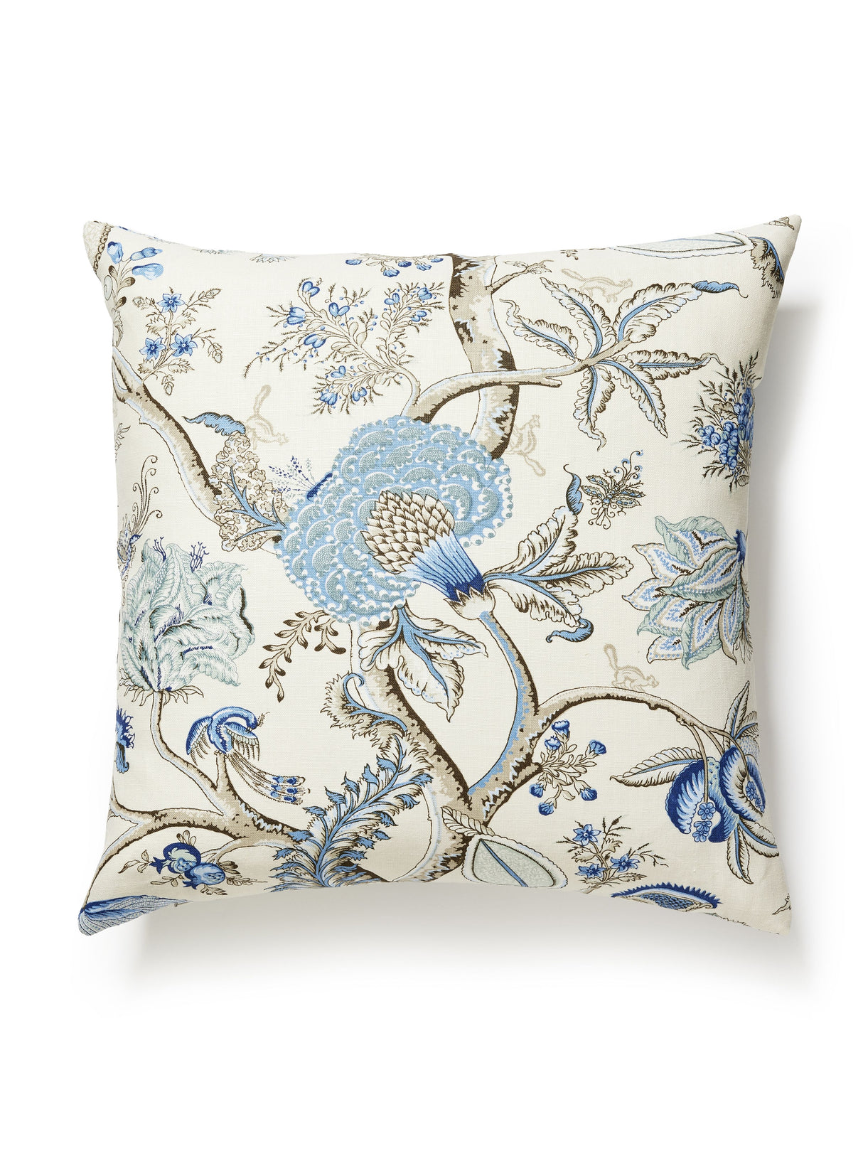 Scalamandre SC 0001SEDK16556 PONDICHERRY LINEN PRINT PILLOW
