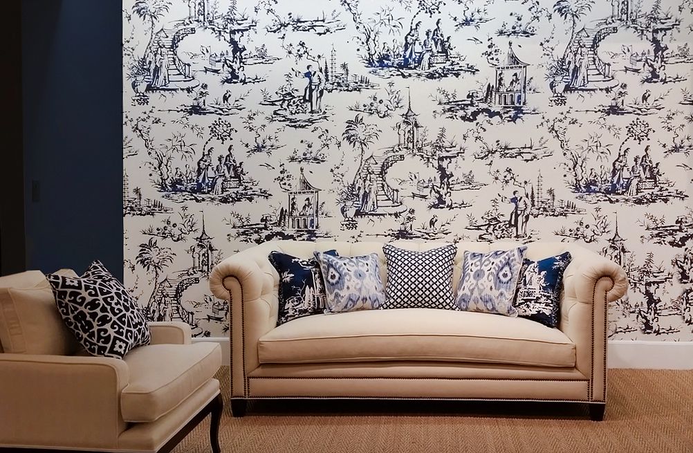 Scalamandre SC 0001WP88357 PORCELAIN SUMMER PALACE WALLPAPER - Eade's Wallpaper