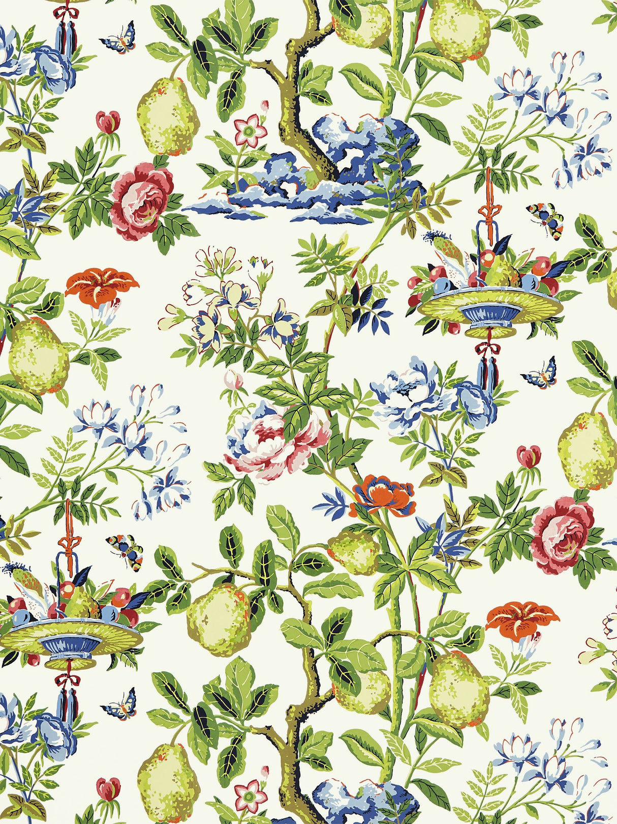 Scalamandre SC 0001WP88377 BLOOM SHANTUNG GARDEN WALLPAPER - Eade's Wallpaper