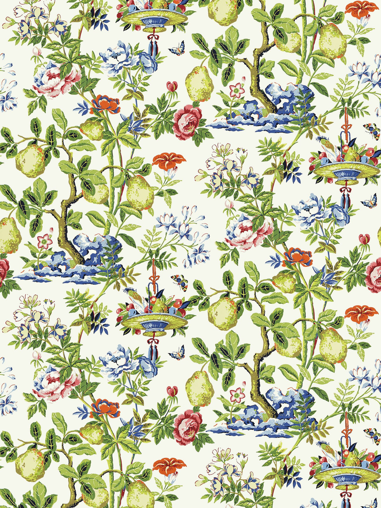 Scalamandre SC 0001WP88377 BLOOM SHANTUNG GARDEN WALLPAPER - Eade's Wallpaper