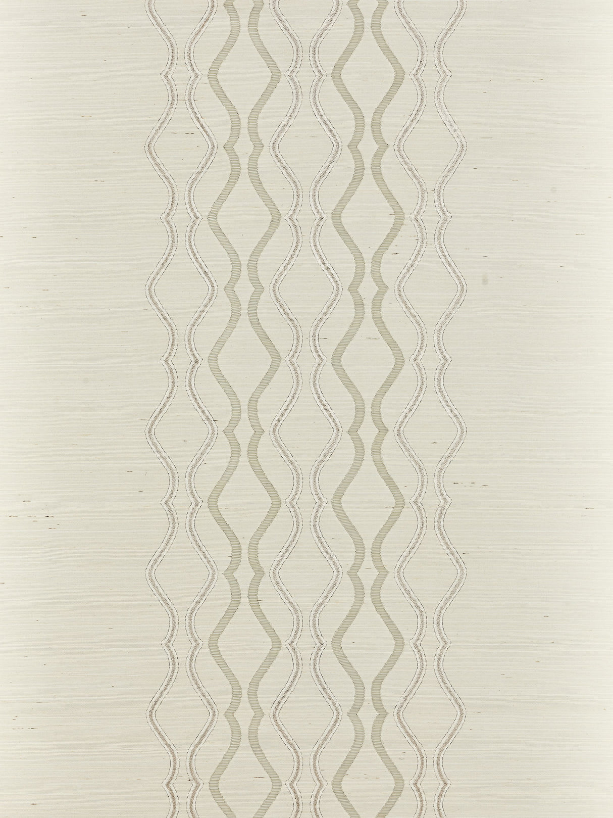 Scalamandre SC 0001WP88447 FROST VALENTINA EMBELLISHED SISAL WALLPAPER - Eade's Wallpaper
