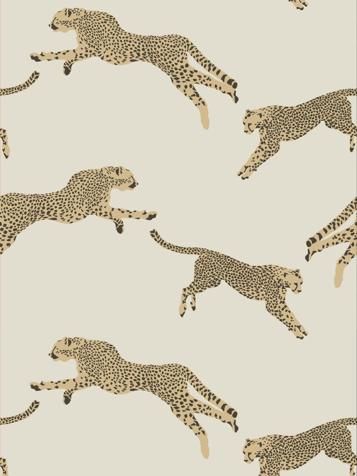Scalamandre SC 0001WP88449D DUNE LEAPING CHEETAH WALLPAPER - Eade's Wallpaper