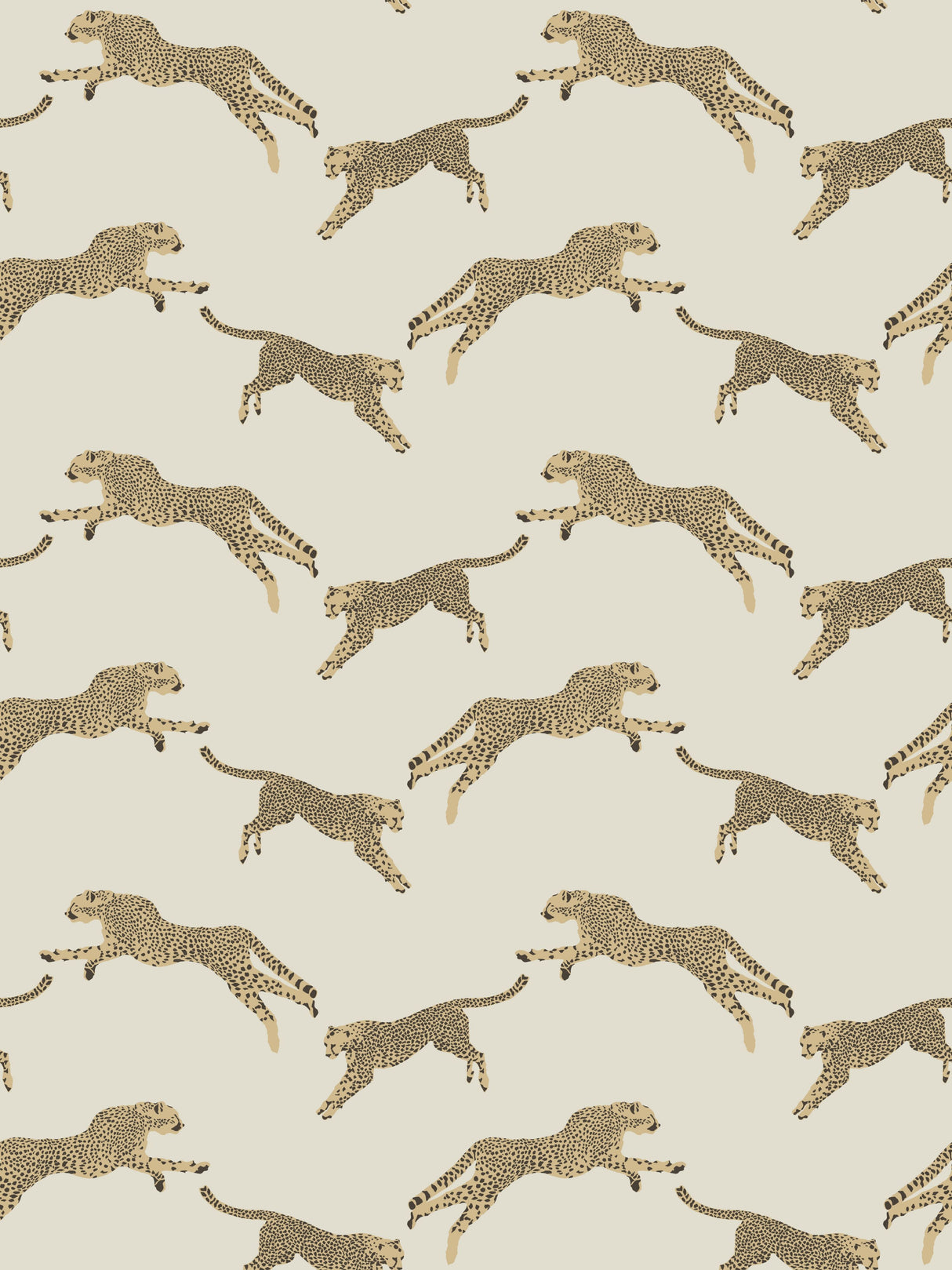 Scalamandre SC 0001WP88449D DUNE LEAPING CHEETAH WALLPAPER - Eade's Wallpaper