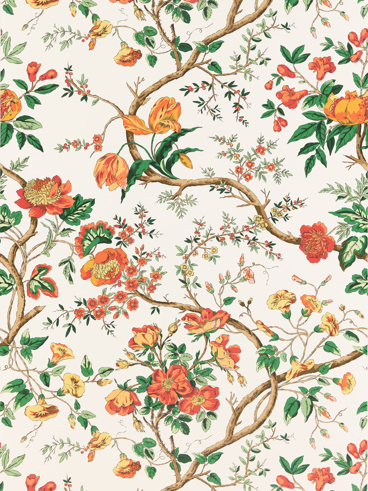 Scalamandre SC 0001WP88563 PERSIMMON PERSEPHONE WALLPAPER - Eade's Wallpaper