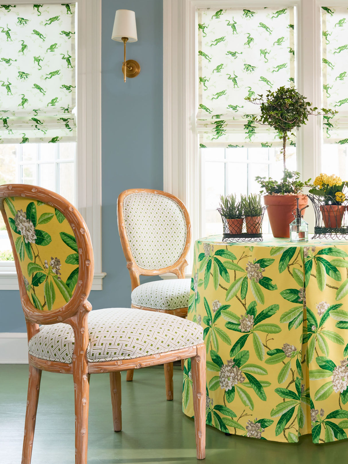 Scalamandre SC 000216454M PINEAPPLE RHODODENDRON - OUTDOOR Fabric - Eade's Wallpaper