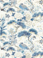 Scalamandre SC 000216601 PORCELAIN SHENYANG LINEN PRINT Fabric - Eade's Wallpaper