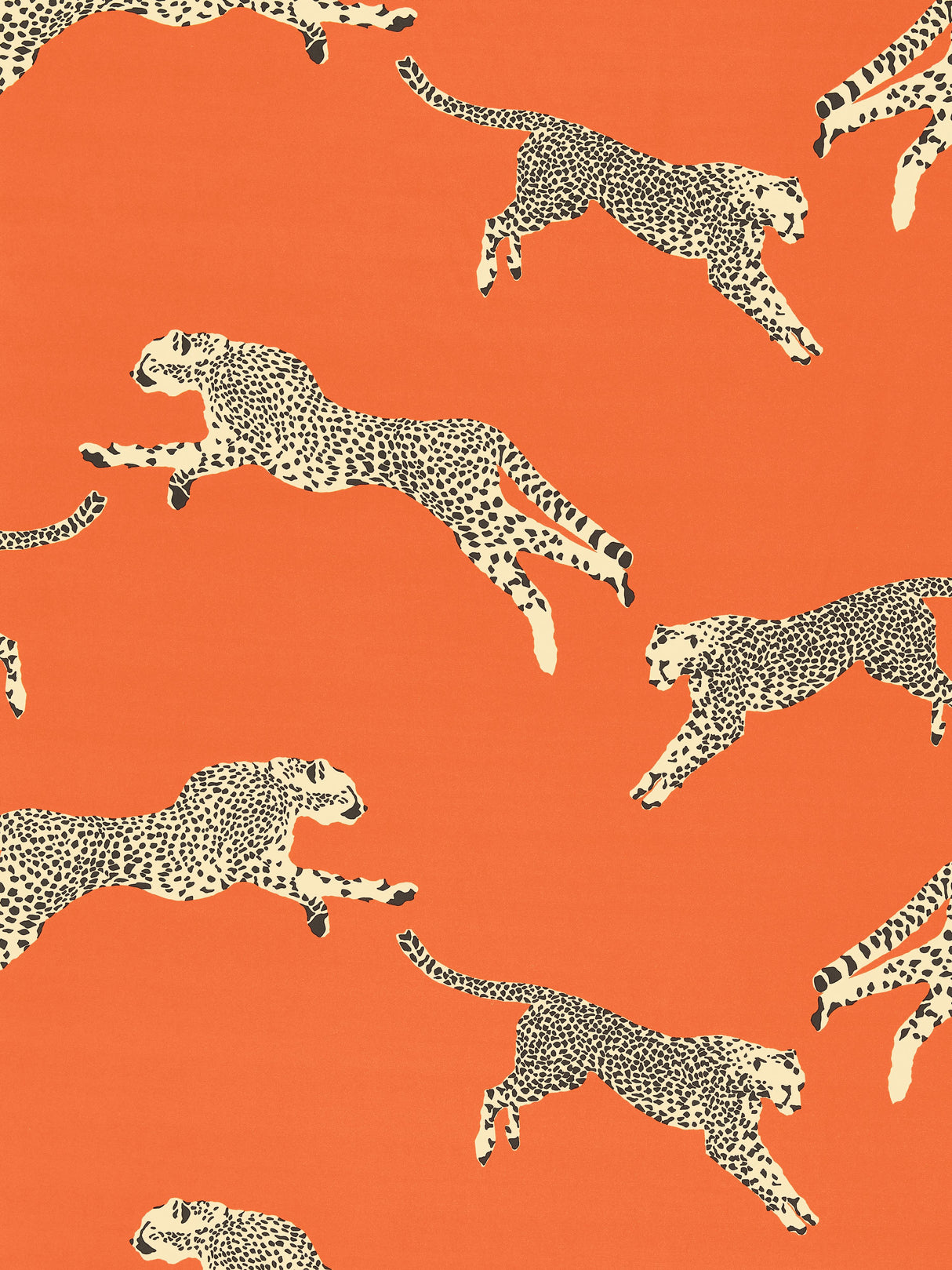 Scalamandre SC 000216634 CLEMENTINE LEAPING CHEETAH COTTON PRINT Fabric - Eade's Wallpaper