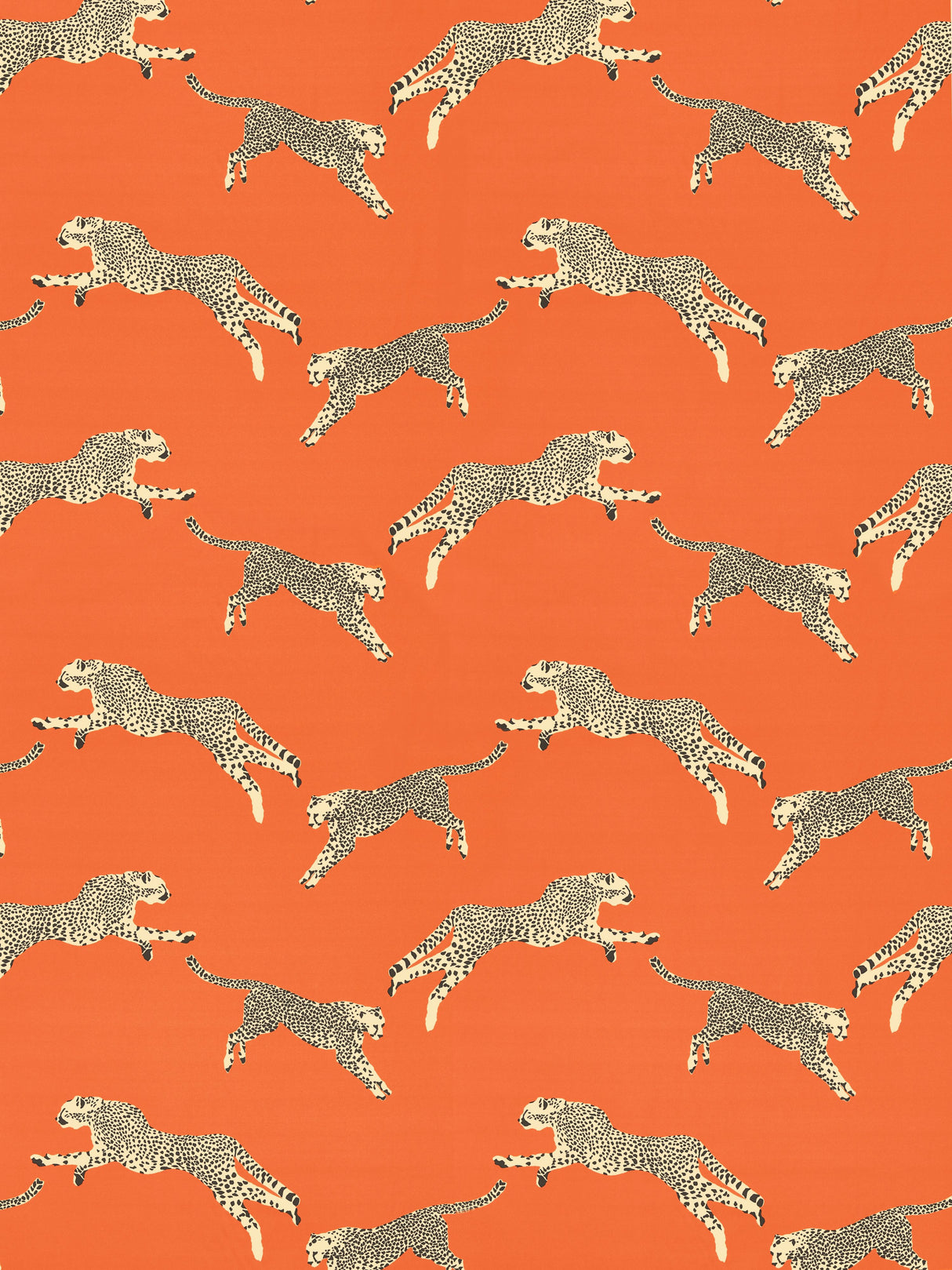 Scalamandre SC 000216634 CLEMENTINE LEAPING CHEETAH COTTON PRINT Fabric - Eade's Wallpaper