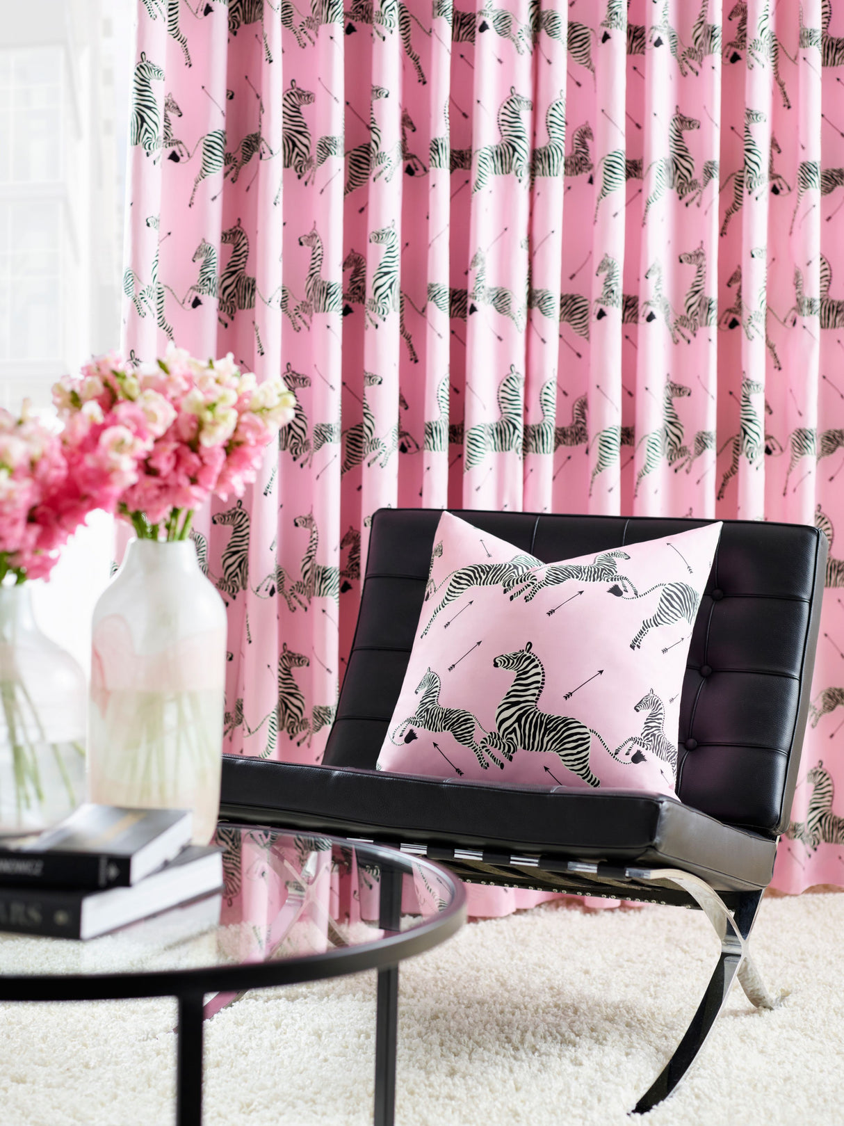 Scalamandre SC 000216641 PEONY ZEBRAS PETITE Fabric - Eade's Wallpaper