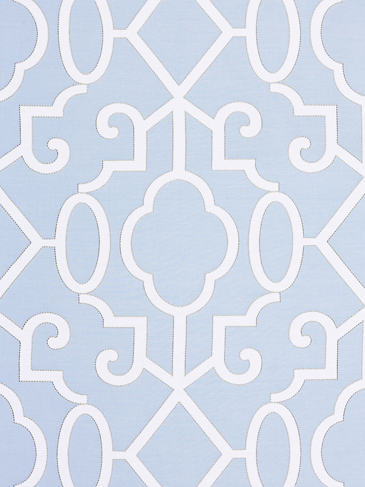 Scalamandre SC 000227012 CLOUD MING FRETWORK Fabric - Eade's Wallpaper