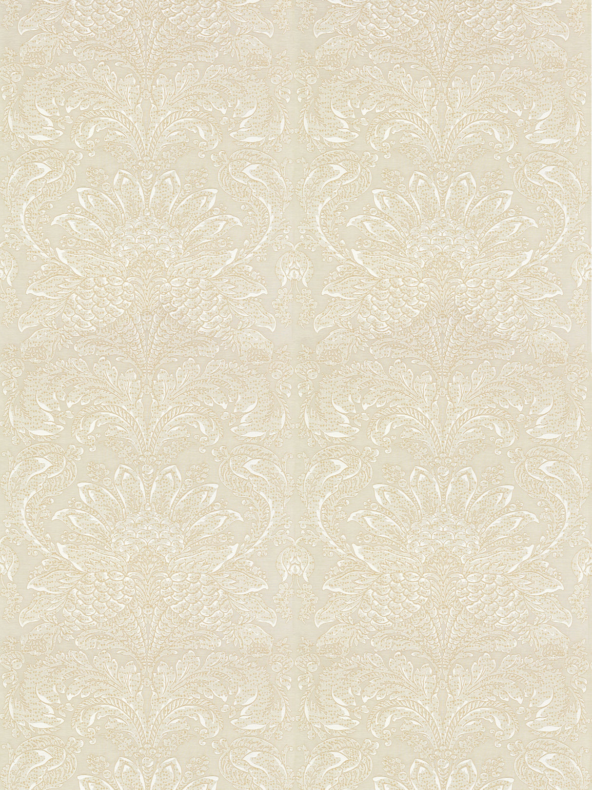 Scalamandre SC 000227081 FOG CARLOTTA DAMASK Fabric - Eade's Wallpaper