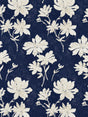 Scalamandre SC 000227082 INDIGO FLORE BATIK Fabric - Eade's Wallpaper