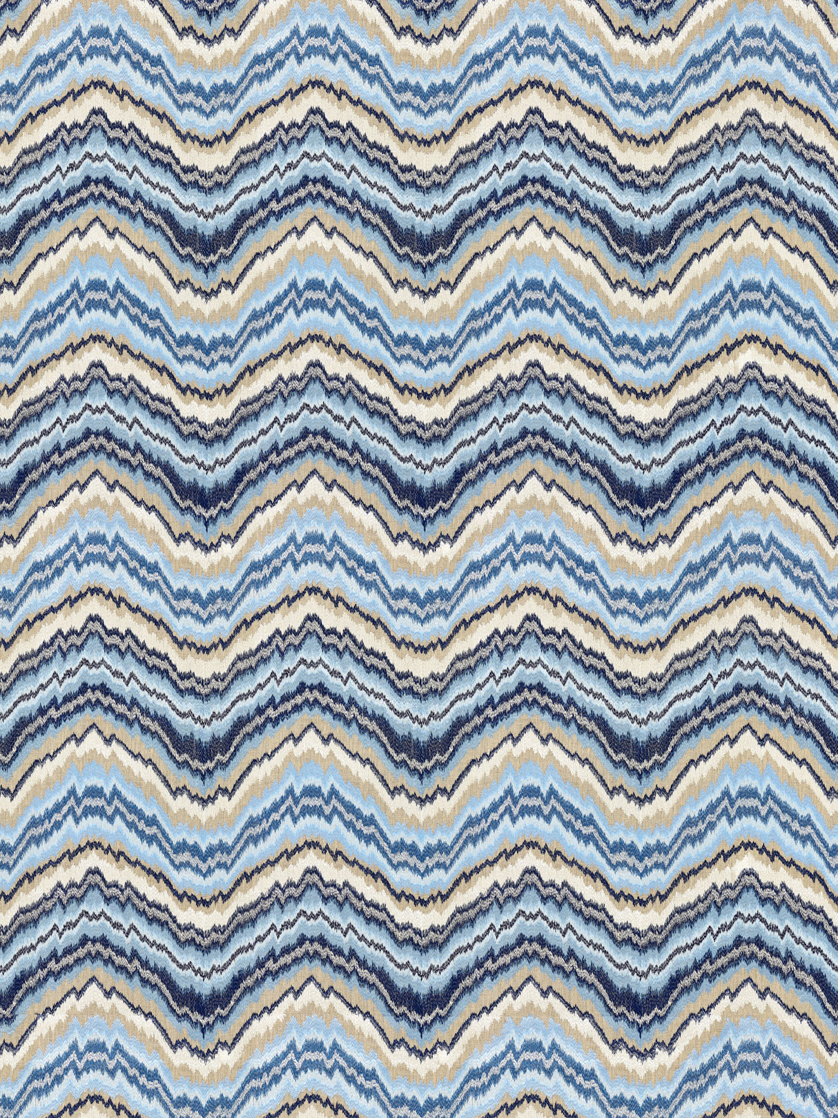 Scalamandre SC 000227096 INDIGO BERGAMO EMBROIDERY Fabric - Eade's Wallpaper